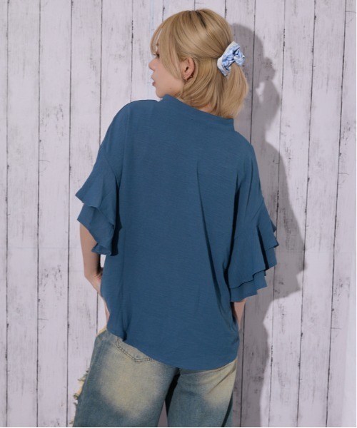 GORGE（ゴージ）の「《袖フリル・抜け感》カットスキッパーシャツ／フェミニン×ナチュラル／春夏／全4色（シャツ/ブラウス・レディース・ブラック/チャコール/アイボリー/ブルー・F）」の13枚目の写真