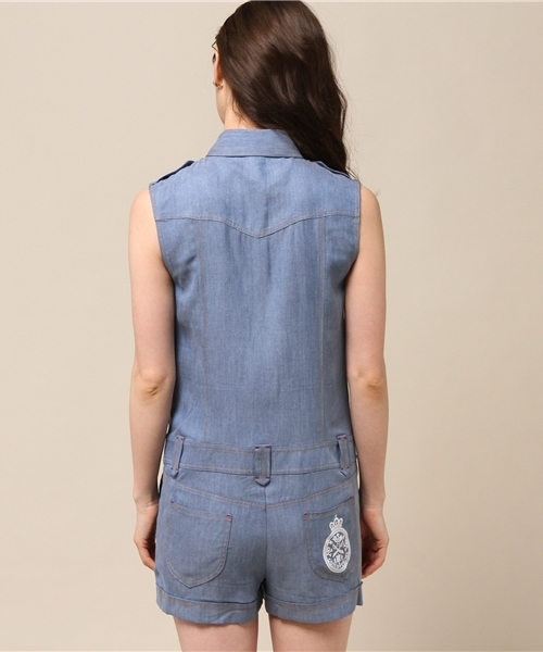 GUILD PRIME(ギルドプライム)の「☆2016S/S GirlsAwardにて山崎紘菜さん着用☆【GUILD PRIME】WOMENS テンセルデニムオールインワン(つなぎ/オールインワン・レディース・ブルー・34/36)」の4枚目の写真