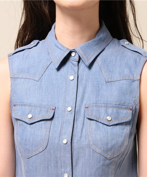 GUILD PRIME(ギルドプライム)の「☆2016S/S GirlsAwardにて山崎紘菜さん着用☆【GUILD PRIME】WOMENS テンセルデニムオールインワン(つなぎ/オールインワン・レディース・ブルー・34/36)」の6枚目の写真