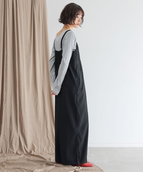 n'OrLABEL（ノアールレーベル）の「フロントジップサロペット（サロペット/オーバーオール・レディース・ブラック/モカ・1/2）」の18枚目の写真