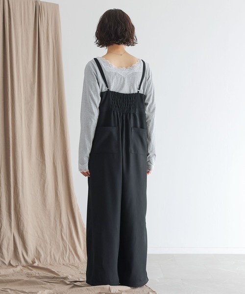n'OrLABEL（ノアールレーベル）の「フロントジップサロペット（サロペット/オーバーオール・レディース・ブラック/モカ・1/2）」の19枚目の写真