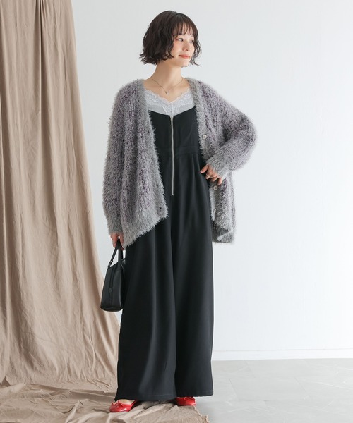 n'OrLABEL（ノアールレーベル）の「フロントジップサロペット（サロペット/オーバーオール・レディース・ブラック/モカ・1/2）」の21枚目の写真