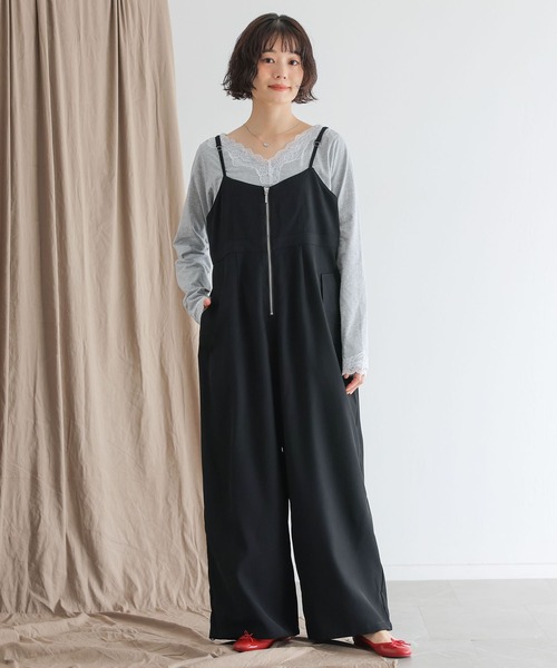 n'OrLABEL（ノアールレーベル）の「フロントジップサロペット（サロペット/オーバーオール・レディース・ブラック/モカ・1/2）」の17枚目の写真