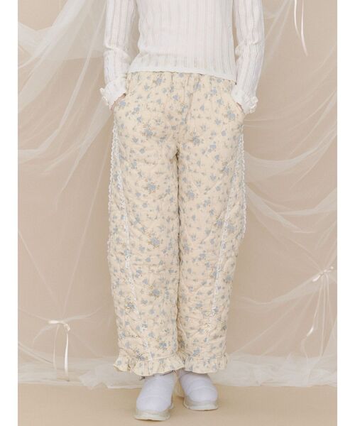 merry jenny(メリージェニー)の「flower padded pants(その他パンツ・レディース・オフホワイト/ブルー/ピンク・FREE)」の2枚目の写真