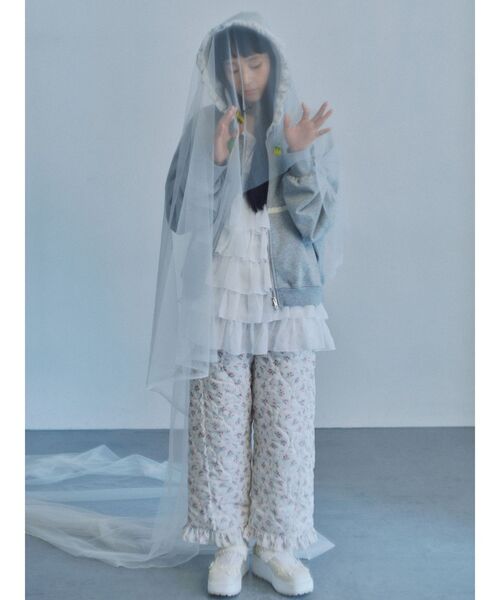 merry jenny(メリージェニー)の「flower padded pants(その他パンツ・レディース・オフホワイト/ブルー/ピンク・FREE)」の4枚目の写真