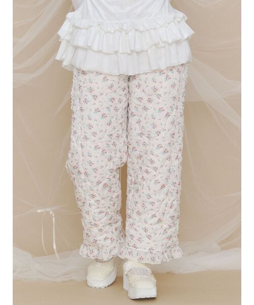 merry jenny(メリージェニー)の「flower padded pants(その他パンツ・レディース・オフホワイト/ブルー/ピンク・FREE)」の6枚目の写真