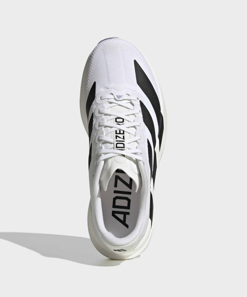 adidas(アディダス)の「アディゼロ EVO SL ウーブン / Adizero EVO SL WOVEN W / ランニングシューズ / アディダス adidas(スニーカー・レディース・ホワイト×ブラック・22.0cm/22.5cm/23.0cm/23.5cm/24.0cm/24.5cm/25.0cm/25.5cm/26.0cm)」の2枚目の写真