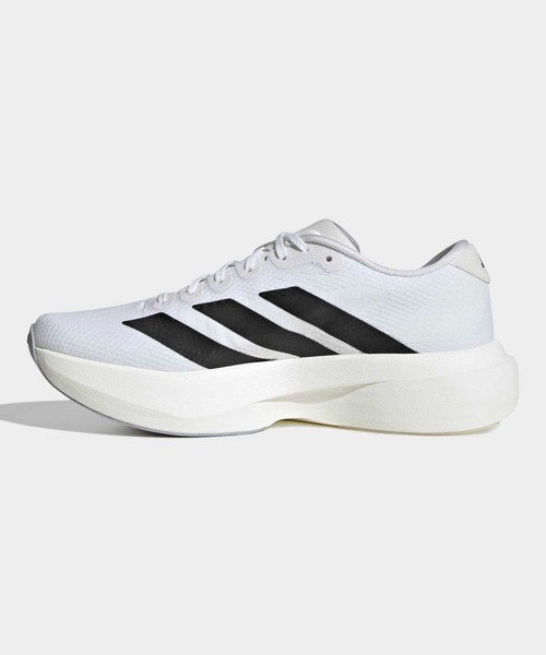 adidas(アディダス)の「アディゼロ EVO SL ウーブン / Adizero EVO SL WOVEN W / ランニングシューズ / アディダス adidas(スニーカー・レディース・ホワイト×ブラック・22.0cm/22.5cm/23.0cm/23.5cm/24.0cm/24.5cm/25.0cm/25.5cm/26.0cm)」の6枚目の写真