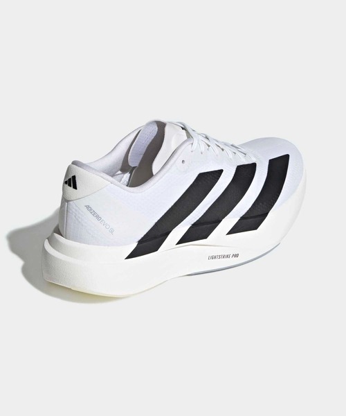 adidas(アディダス)の「アディゼロ EVO SL ウーブン / Adizero EVO SL WOVEN W / ランニングシューズ / アディダス adidas(スニーカー・レディース・ホワイト×ブラック・22.0cm/22.5cm/23.0cm/23.5cm/24.0cm/24.5cm/25.0cm/25.5cm/26.0cm)」の5枚目の写真