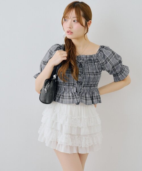 Another Branch olive des olive(アナザーブランチオリーブデオリーブ)の「デコルテを綺麗に見せる、大人の2WAYブラウス(シャツ/ブラウス・レディース・ブルー/ブラック/ブラウン・FREE)」の9枚目の写真