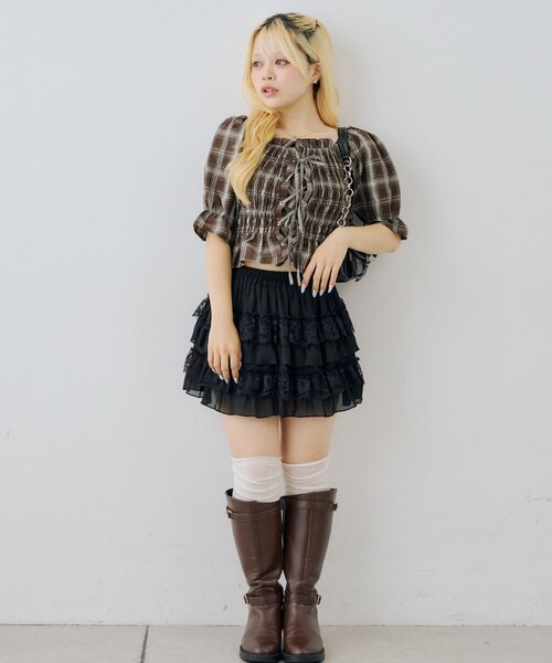 Another Branch olive des olive(アナザーブランチオリーブデオリーブ)の「デコルテを綺麗に見せる、大人の2WAYブラウス(シャツ/ブラウス・レディース・ブルー/ブラック/ブラウン・FREE)」の12枚目の写真