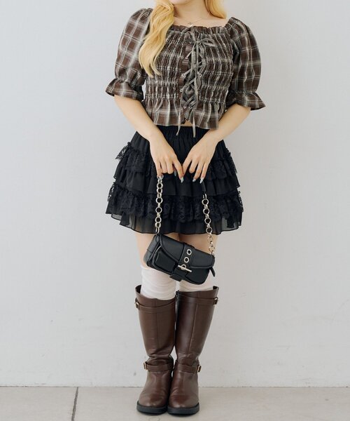 Another Branch olive des olive(アナザーブランチオリーブデオリーブ)の「デコルテを綺麗に見せる、大人の2WAYブラウス(シャツ/ブラウス・レディース・ブルー/ブラック/ブラウン・FREE)」の14枚目の写真