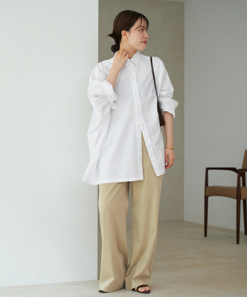 plage(プラージュ)の「《追加》Light OX Poncho シャツ 5(シャツ/ブラウス・レディース・ホワイト・FREE)」の4枚目の写真