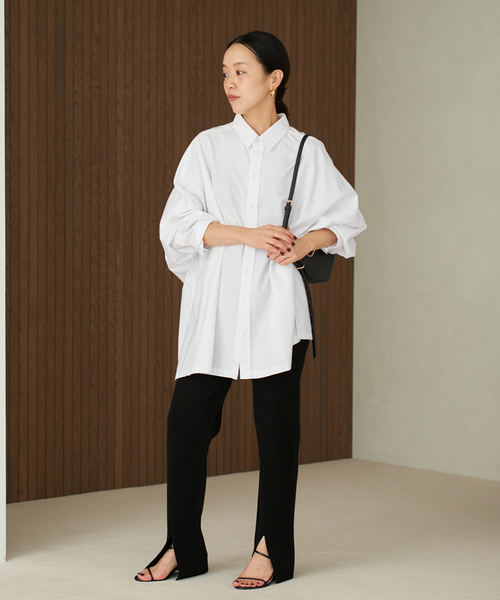 plage(プラージュ)の「《追加》Light OX Poncho シャツ 5(シャツ/ブラウス・レディース・ホワイト・FREE)」の6枚目の写真