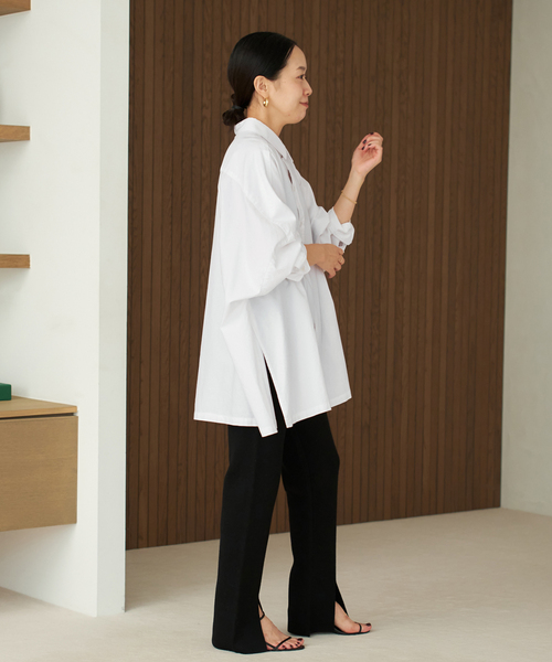 plage(プラージュ)の「《追加》Light OX Poncho シャツ 5(シャツ/ブラウス・レディース・ホワイト・FREE)」の7枚目の写真
