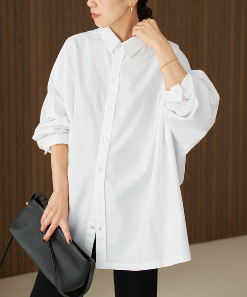 plage(プラージュ)の「《追加》Light OX Poncho シャツ 5(シャツ/ブラウス・レディース・ホワイト・FREE)」の9枚目の写真