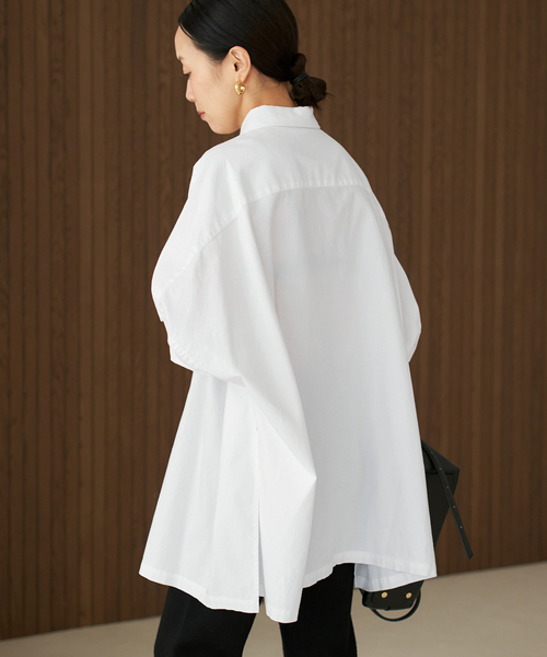 plage(プラージュ)の「《追加》Light OX Poncho シャツ 5(シャツ/ブラウス・レディース・ホワイト・FREE)」の12枚目の写真