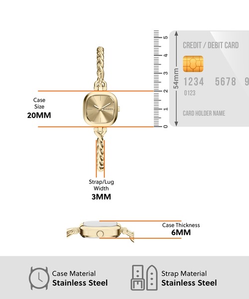 SKAGEN（スカーゲン）の「スカーゲン 腕時計 レディース アナログ ステンレス SKW3181（アナログ腕時計・レディース・ゴールド・FREE）」の5枚目の写真