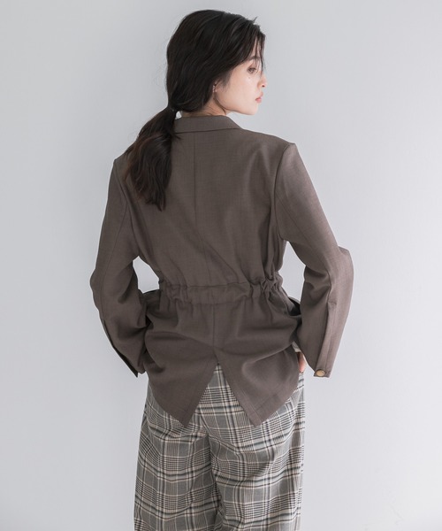 URBAN RESEARCH ROSSO WOMEN（アーバンリサーチ　ロッソ）の「防シワ シャンブレーシャツジャケット（その他アウター・レディース・ブラウン/グレー・FREE）」の5枚目の写真