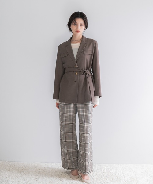 URBAN RESEARCH ROSSO WOMEN（アーバンリサーチ　ロッソ）の「防シワ シャンブレーシャツジャケット（その他アウター・レディース・ブラウン/グレー・FREE）」の6枚目の写真