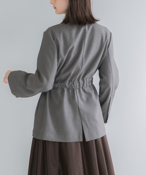 URBAN RESEARCH ROSSO WOMEN（アーバンリサーチ　ロッソ）の「防シワ シャンブレーシャツジャケット（その他アウター・レディース・ブラウン/グレー・FREE）」の9枚目の写真