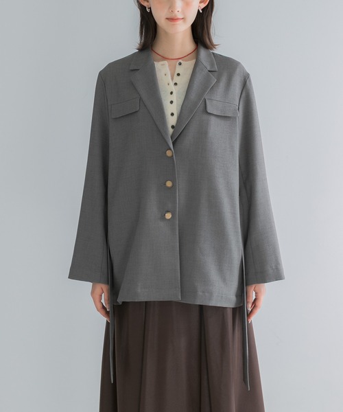 URBAN RESEARCH ROSSO WOMEN（アーバンリサーチ　ロッソ）の「防シワ シャンブレーシャツジャケット（その他アウター・レディース・ブラウン/グレー・FREE）」の11枚目の写真