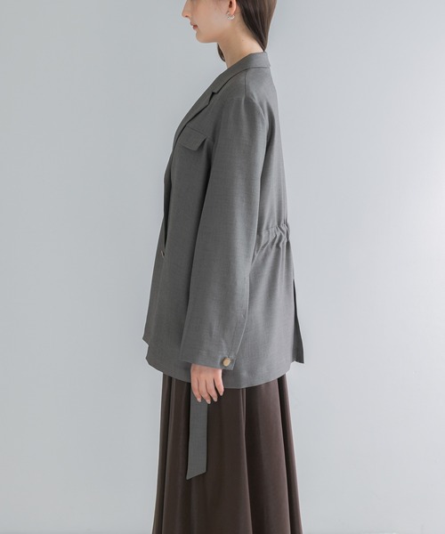 URBAN RESEARCH ROSSO WOMEN（アーバンリサーチ　ロッソ）の「防シワ シャンブレーシャツジャケット（その他アウター・レディース・ブラウン/グレー・FREE）」の12枚目の写真