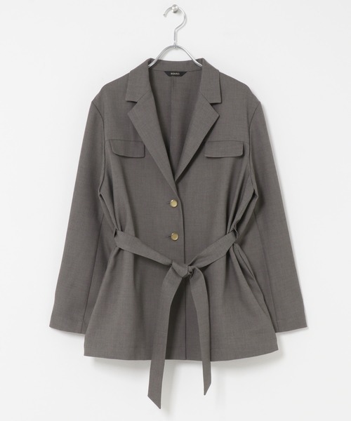 URBAN RESEARCH ROSSO WOMEN（アーバンリサーチ　ロッソ）の「防シワ シャンブレーシャツジャケット（その他アウター・レディース・ブラウン/グレー・FREE）」の19枚目の写真
