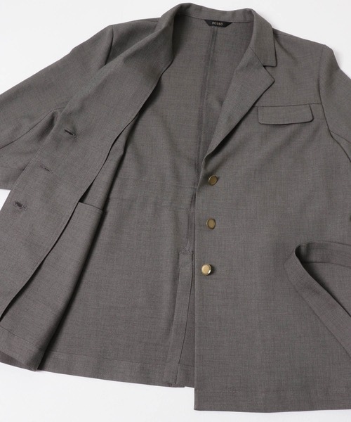 URBAN RESEARCH ROSSO WOMEN（アーバンリサーチ　ロッソ）の「防シワ シャンブレーシャツジャケット（その他アウター・レディース・ブラウン/グレー・FREE）」の20枚目の写真