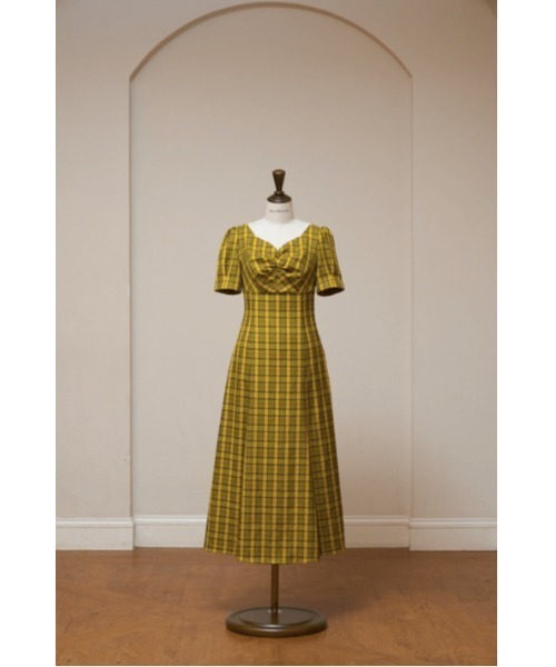 MISTREASS（ミストレアス）の「Multicolor Plaid Power Shoulder Dress（ワンピース・レディース・イエロー/ライトブルー・FREE）」の9枚目の写真