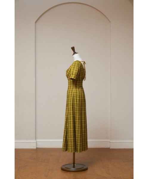 MISTREASS（ミストレアス）の「Multicolor Plaid Power Shoulder Dress（ワンピース・レディース・イエロー/ライトブルー・FREE）」の10枚目の写真