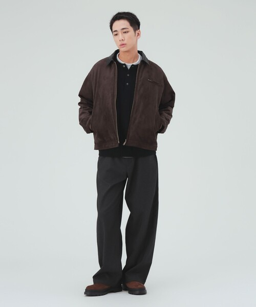 BEAMS HEART(ビームスハート)の「ワイドストレート カーブパンツ(チノパンツ・メンズ・ブラック/チャコールグレー・SMALL/MEDIUM/LARGE)」の3枚目の写真