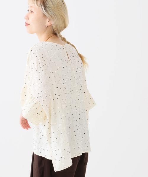 HEART MARKET（ハートマーケット）の「袖フリルドットプルオーバー（Tシャツ/カットソー・レディース・ブラック系1/ベージュ系2/ベージュ系1/ブラック系2・FREE）」の15枚目の写真