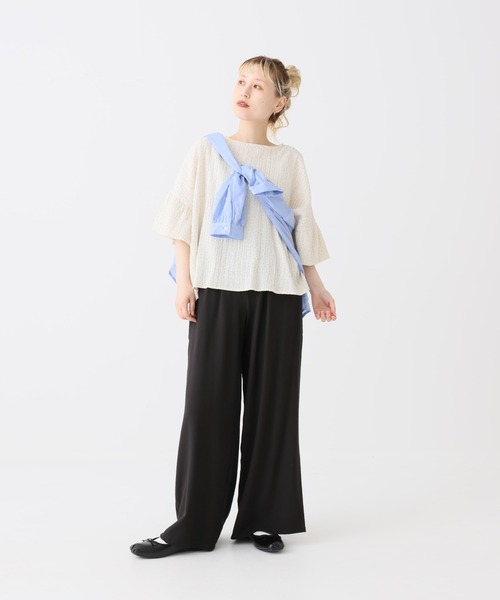 HEART MARKET（ハートマーケット）の「袖フリルドットプルオーバー（Tシャツ/カットソー・レディース・ブラック系1/ベージュ系2/ベージュ系1/ブラック系2・FREE）」の19枚目の写真
