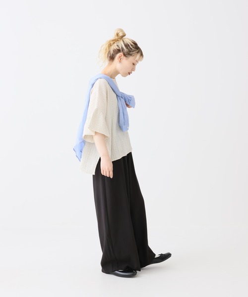 HEART MARKET（ハートマーケット）の「袖フリルドットプルオーバー（Tシャツ/カットソー・レディース・ブラック系1/ベージュ系2/ベージュ系1/ブラック系2・FREE）」の20枚目の写真
