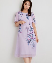 【手洗い可/日本製】多色花柄プリントワンピース