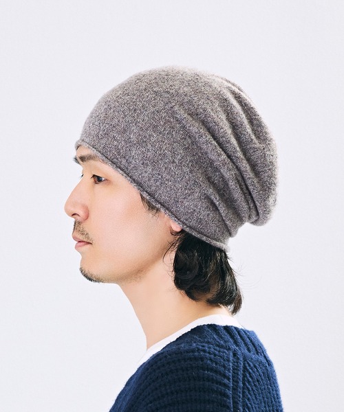 CA4LA（カシラ）の「CASHMERE MISSILE LONG5（ニットキャップ/ビーニー・メンズ・モカ/グレー/ブラック・ONESIZE）」の5枚目の写真