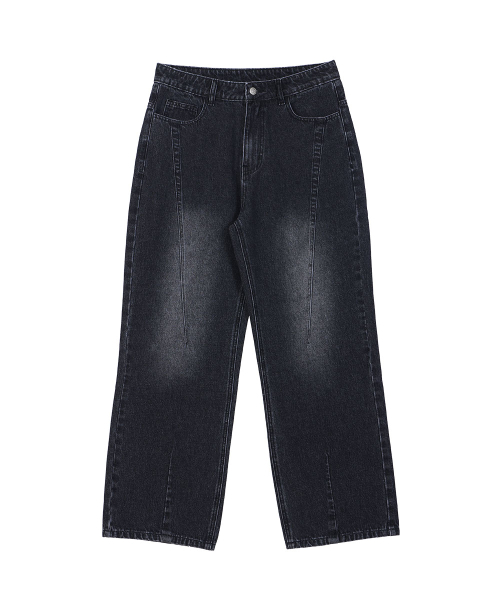 MAKEITTO（メイキット）の「セミワイドダートデニムパンツ_ブラック（デニムパンツ・メンズ・その他・SMALL/MEDIUM/LARGE/X-LARGE）」の3枚目の写真