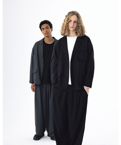 ANGLAN(アングラン)の「Mix Structured Blazer - Black(テーラードジャケット・メンズ・その他・ONE SIZE)」の8枚目の写真