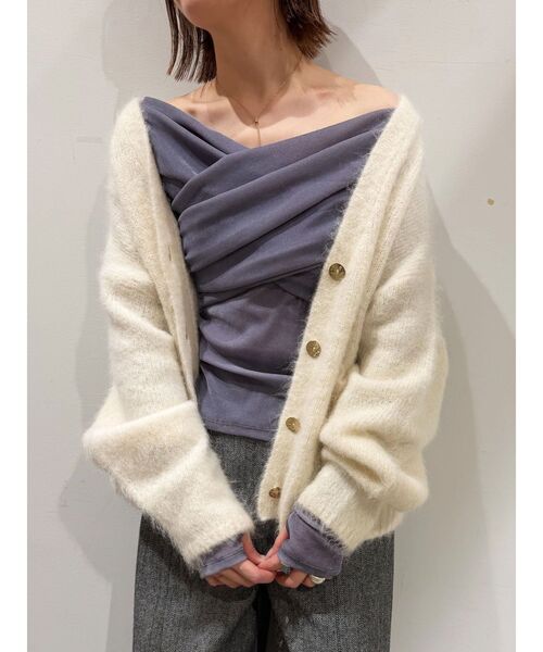 LAGUNAMOON（ラグナムーン）の「アルパカブレンドメタルボタンカーデ（カーディガン/ボレロ・レディース・ピンク/アイボリー/ネイビー・FREE）」の18枚目の写真