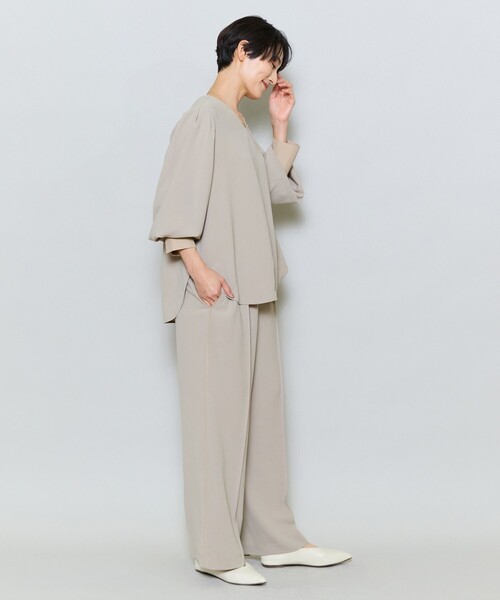 MOGA（モガ）の「強撚2WAY セミワイドイージーパンツ（その他パンツ・レディース・ベージュ/ネイビー・2）」の12枚目の写真