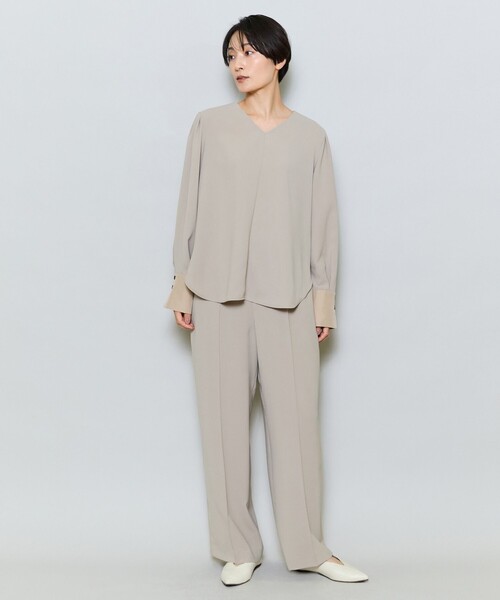 MOGA（モガ）の「強撚2WAY セミワイドイージーパンツ（その他パンツ・レディース・ベージュ/ネイビー・2）」の19枚目の写真