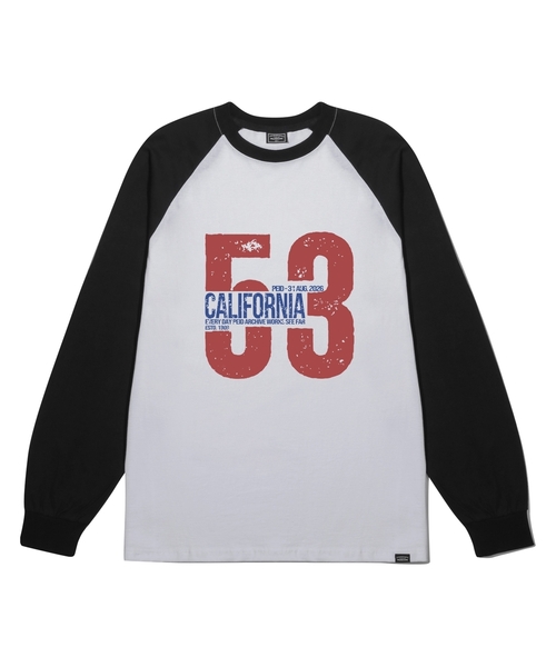 PEID（ペイド）の「PD 53 カリフォルニア ラグラン長袖Tシャツ 4カラー（Tシャツ/カットソー・レディース・ブラック/ホワイト/チャコールグレー/アッシュグレー・LARGE/X-LARGE）」の2枚目の写真