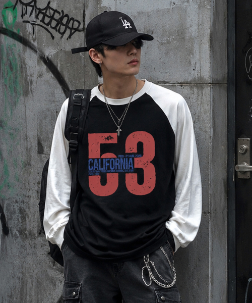 PEID（ペイド）の「PD 53 カリフォルニア ラグラン長袖Tシャツ 4カラー（Tシャツ/カットソー・レディース・ブラック/ホワイト/チャコールグレー/アッシュグレー・LARGE/X-LARGE）」の7枚目の写真