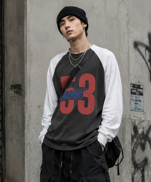 PEID（ペイド）の「PD 53 カリフォルニア ラグラン長袖Tシャツ 4カラー（Tシャツ/カットソー・レディース・ブラック/ホワイト/チャコールグレー/アッシュグレー・LARGE/X-LARGE）」の9枚目の写真