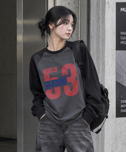 PEID（ペイド）の「PD 53 カリフォルニア ラグラン長袖Tシャツ 4カラー（Tシャツ/カットソー・レディース・ブラック/ホワイト/チャコールグレー/アッシュグレー・LARGE/X-LARGE）」の10枚目の写真