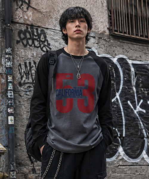 PEID（ペイド）の「PD 53 カリフォルニア ラグラン長袖Tシャツ 4カラー（Tシャツ/カットソー・レディース・ブラック/ホワイト/チャコールグレー/アッシュグレー・LARGE/X-LARGE）」の11枚目の写真