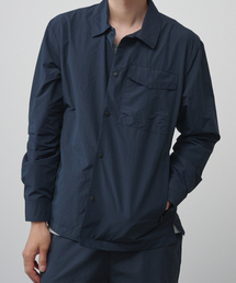 ナイロンコットン カジュアルオーバーシャツ（DEEP NAVY）