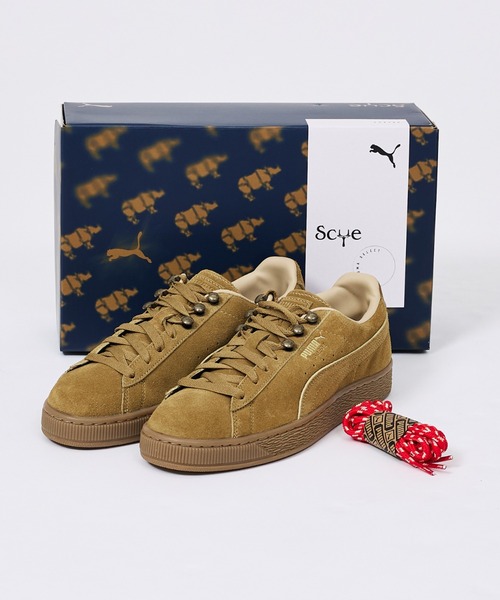 PUMA(プーマ)の「【PUMA × SCYE / プーマ × サイ】SUEDE SCYE /LTH Puma Black /SD Aged Copper / レザー/スウェード /サイ レザースニーカー(スニーカー・メンズ・キャメル/ブラック・27/28/26)」の2枚目の写真