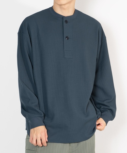 DAIWA PIER39(ダイワピア39)の「TECH THERMAL HENLEY L/S BE-33026W(Tシャツ/カットソー・メンズ・ブラック/ネイビー/オフホワイト・X-LARGE/SMALL/MEDIUM/LARGE)」の4枚目の写真